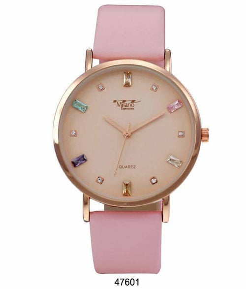 41MM Milano Expressions Vegan Leather Band Watch -