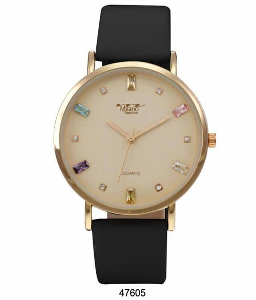 41MM Milano Expressions Vegan Leather Band Watch -