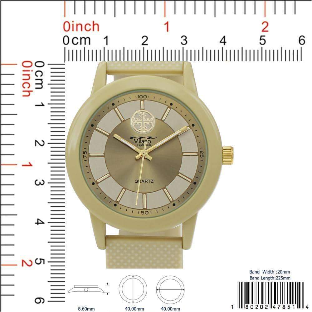 40MM Milano Expressions Silicon Band Watch - 4785
