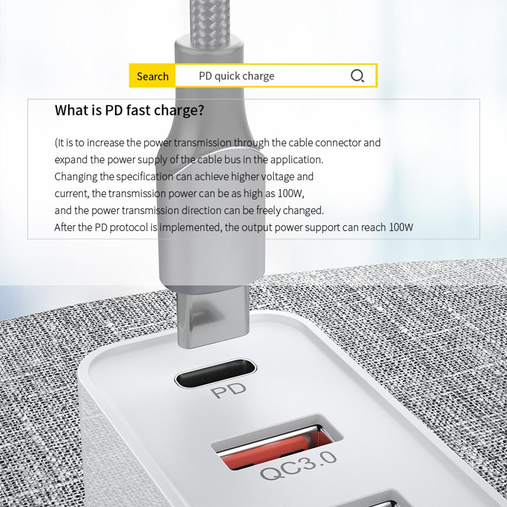180 Degree PD-60W/100W 3A/5A Fast Charging Data Cable-dual Type-c Head