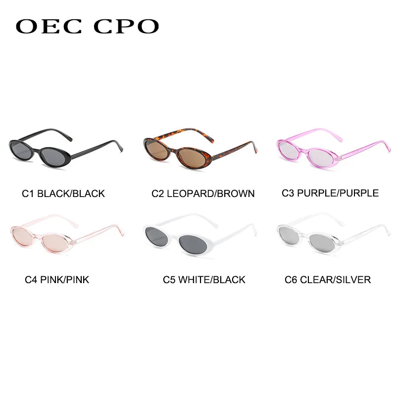 OEC CPO Sexy Small Oval Women's Sunglasses 2021 New Fashion Leopard