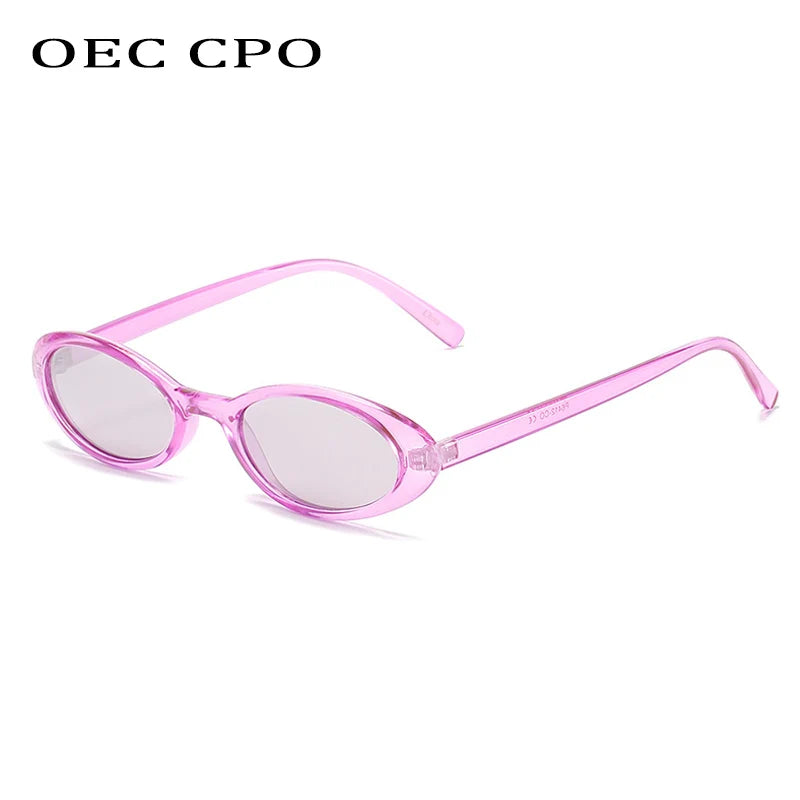 OEC CPO Sexy Small Oval Women's Sunglasses 2021 New Fashion Leopard
