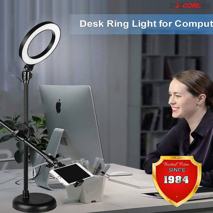 5Core 6'' Ring Light Overhead Phone Mount LED Circle Lights 360°
