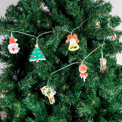 5.4 ft Xmas Tree Snowman Santa Claus String Light Christmas Decor Lamp