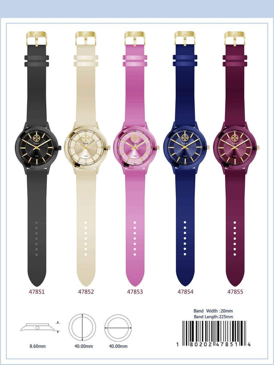 40MM Milano Expressions Silicon Band Watch - 4785
