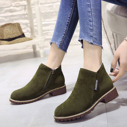 Fashion Ankle Boots For Woman Low Heels  New