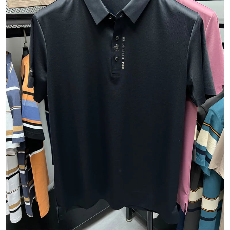 High-end Brand New Summer Solid Color High Quality Short Sleeve Polo