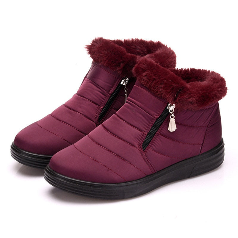 Women's Snow Boots Warm Short Fur Winter Ankle
